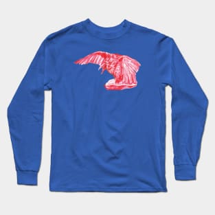 Omniscient Red Raven Long Sleeve T-Shirt